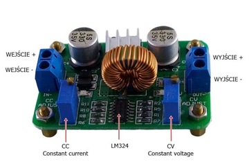 Понижающий преобразователь DC-DC 2A CC CV LM324 для светодиодов