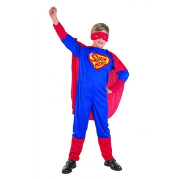 Strój Kostium Przebranie Superbohater Bohater Karnawał Bal 130-140 cm L