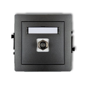 Gniazdo antenowe typu F grafit 11DGF-1 DECO KARLIK