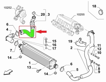 PŘÍVOD INTERCOOLER LANCIA NOVÁ DELTA 2.0 MULTIFUNKCE