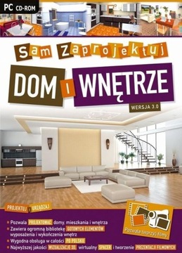 SAM ZAPROJEKTUJ Dom Wnętrze PC CD-ROM PROGRAM