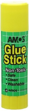 Klej w sztyfcie 8g AMOS GLUE STICK bezbarwny, bezwonny, fotografii