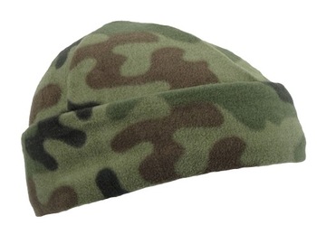 Czapka Zimowa Polarowa DOKERKA HELIKON Trzyma Ciepło Pod Kask Flecktarn