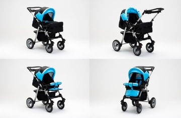 ЛЕГКАЯ КОЛЯСКА С РУЛЕВЫМИ КОЛЕСАМИ + СИДЕНЬЕ ISOFIX - 45 ЦВЕТОВ