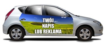 Reklama magnetyczna magnes na samochód folia auto