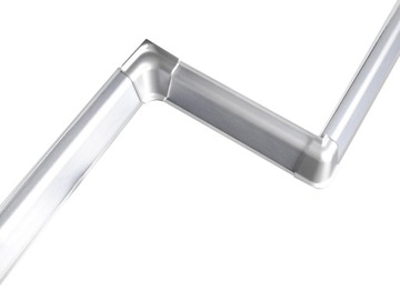 Listwa Przyblatowa 37mm PCV ALUMINIUM SATYNA 3m (2m + 1m) + 15 Wkrętów