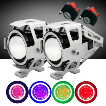 REFLEKTOR LAMPA LED CREE U7 RING MOTOCYKL 2szt