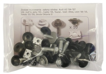 ROM ROM90207 ZESTAW SPINEK - MOCOWANIE OSŁONY SILNIKA VW, SEAT, SKODA