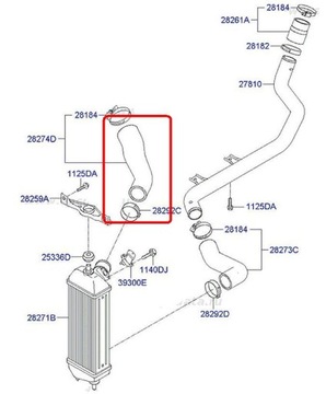 HYUNDAI I20 I30 1,6 CRDI PŘÍVOD TURBO INTERCOOLER