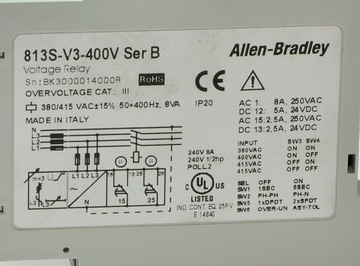 813S-V3-400V Allen-Bradley 3-фазный монитор питания