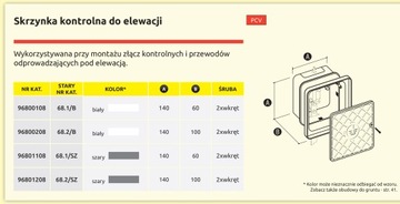 Коробка разъема молнии 140х140х60мм IP65 серая