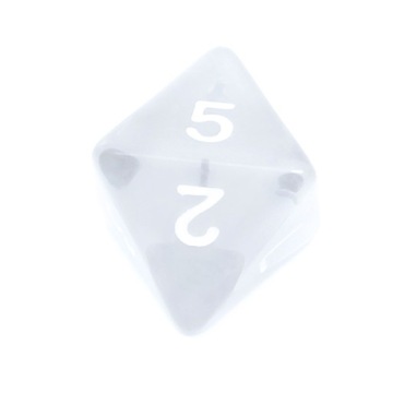 KOSTKA /KOŚĆ do gry RPG KRYSZTAŁ przejrzysta K8