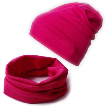 Komplet CZAPKA + TUBA beanie komin KOLORY r. 50-52