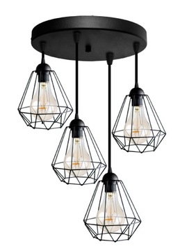 SUFITOWA LAMPA WISZĄCA DIAMENT LOFT EDISON RETRO