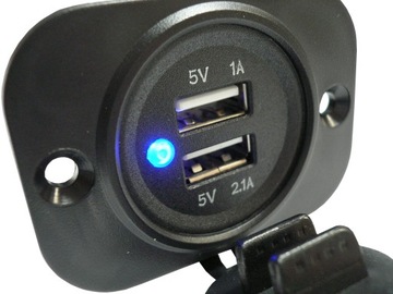 42606 ROZG.ŁADOWARKA 12/24V 2xUSB-2,1A-DEDAL