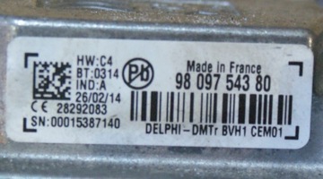 CITROEN DS3 C3II / KOMPUTER START STOP 9809754380