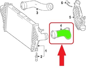 ТРУБКА ИНТЕРКУЛЕРА MERCEDES W166 1665280082