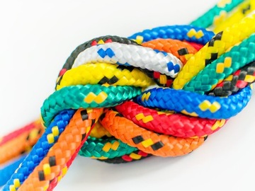 Веревка Плетеная полипропиленовая морская веревка, универсальная синяя, 2мм, 30м