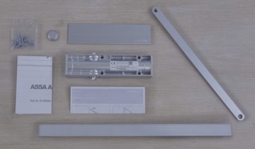 Доводчик ASSA ABLOY DC300 с рейкой, белый