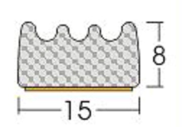 ПРОКЛАДКА ДЛЯ ДВЕРЕЙ И ОКОН UE84 SD84 15MM X 8MM B