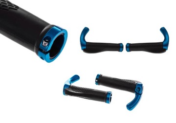 ПОРУЧКИ РУЛЯ РЕЗИНОВЫЕ ВЕЛОСИПЕДНЫЕ РОЖКИ АЛЮМИНИЕВЫЕ СИНИЕ ПРОТИВОСКОЛЬЗЯЩИЕ