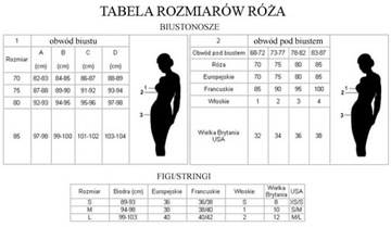 RÓŻA CARMEN KOMPLET push-up+ stringi *75B+M* czerń