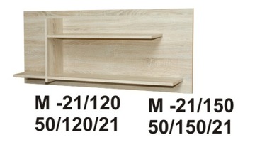 Półka panel Marino M21 dąb sonoma 120 cm solidna