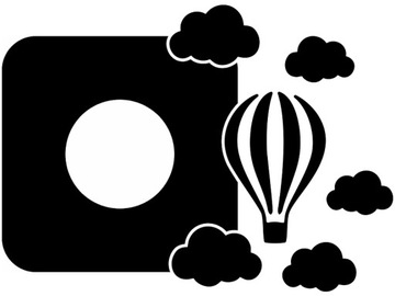 NAKLEJKA pod WŁĄCZNIK kontakt gniazdko BALON do pokoju dziecka