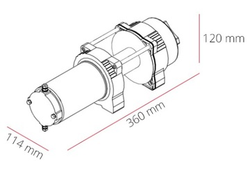 ЭЛЕКТРИЧЕСКАЯ ЛЕБЕДКА 12 В ДРАКОН СИНТЕТИЧЕСКАЯ 3500 фунтов