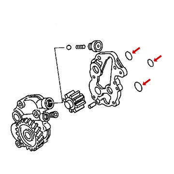 Сальник основания масляного насоса x3 PAJERO OE
