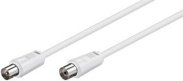 KABEL PRZEWÓD ANTENOWY KONCENTRYCZNY 2,5M BIAŁY