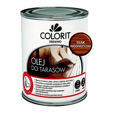 OLEJ DO TARASÓW DREWNA 750ml COLORIT 3 kolory