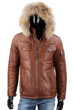 Мужская кожаная утепленная куртка DORJAN PTR216 XXL