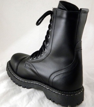 ОРИГИНАЛЬНЫЕ БОТИНКИ С ЛИСТОВЫМ МЕТАЛЛОМ, НАТУРАЛЬНОЙ КОЖИ, ПОЛИРОВКА ИЗДЕЛИЯ 41 D