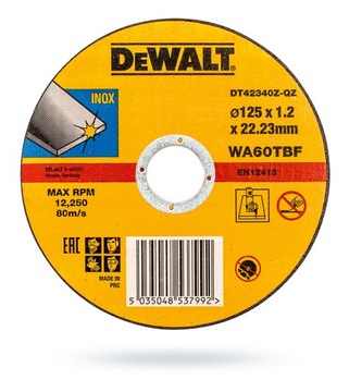 Tarcza do cięcia metalu DEWALT 125x1,2 DT42340Z