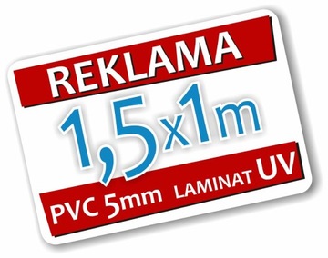 Tablica Reklamowa 150x100 cm PCV 5mm Reklama UV