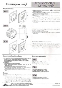 RCR-CH DARCO регулятор тяги дымохода на трубу