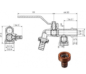 ДВОЙНОЙ ДРЕНАЖ САДОВЫЙ FAP 1/2x3/4x3/4