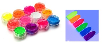 Pigmenty neon do paznokci OMBRE pyłek 9 fuksja