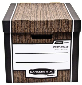 Pudło Archiwizacyjne Woodgrain Brązowe 10 sztuk