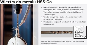 SET 10 WIERTEŁ DO METALU HSS-CO ROBUST LINE BOSCH