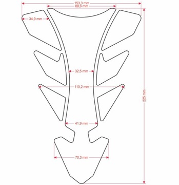 Tankpad Honda VT 125 Shadow XL Varadero CBR 250