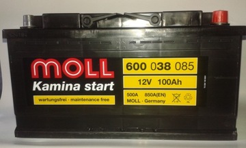 AKUMULATOR 100 AH MOLL KAMINA START P+ 850A 95