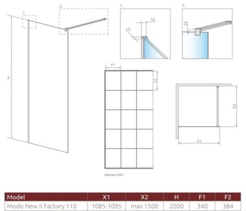 RADAWAY MODO NEW BLACK II кабина 110X200 ЗАВОДСКАЯ