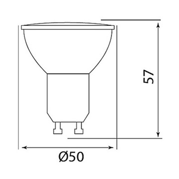 МОЩНАЯ светодиодная лампа SMD GU10 230В 6Вт холодный свет