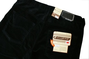 Długie Spodnie sztruks 96-98cm W38 L38 czarny