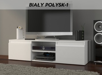 СОВРЕМЕННЫЙ СТОЛИК, ШКАФ ДЛЯ ТЕЛЕВИЗОРА, 120 СМ, БЕЛЫЙ ГЛЯНЦЕВЫЙ