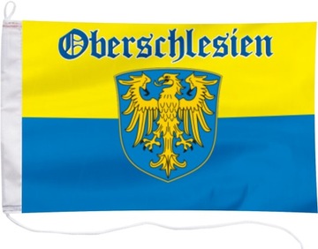 Flaga Górnego Ślaska Bandera jachtowa Napis 65x40