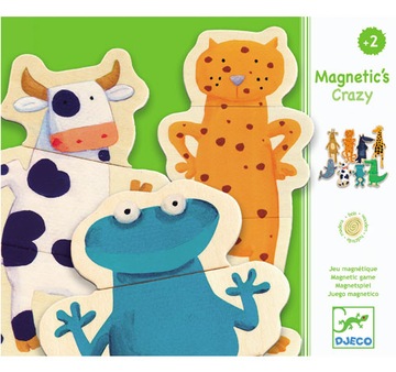 фото ориг. №13, Djeco puzzle wooden magnetic animals crazy