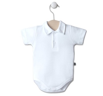 BODY polo KRÓTKI rękaw na CHRZEST KOSZULOBODY r 62